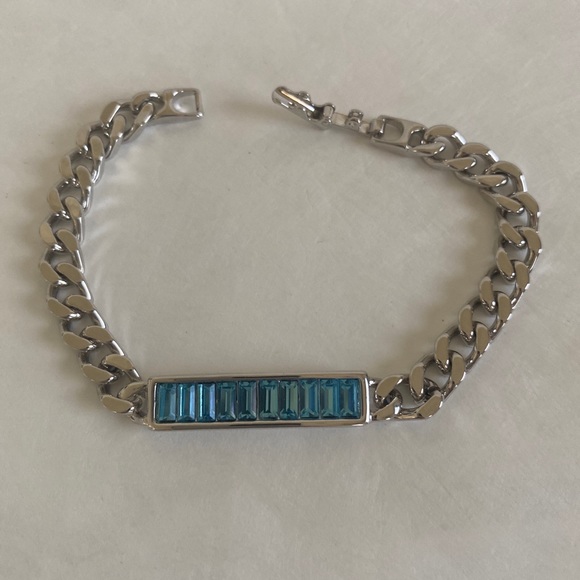 Swarovski Jewelry - SWAROVSKI Blue Crystal ID Bracelet $75 NWOT